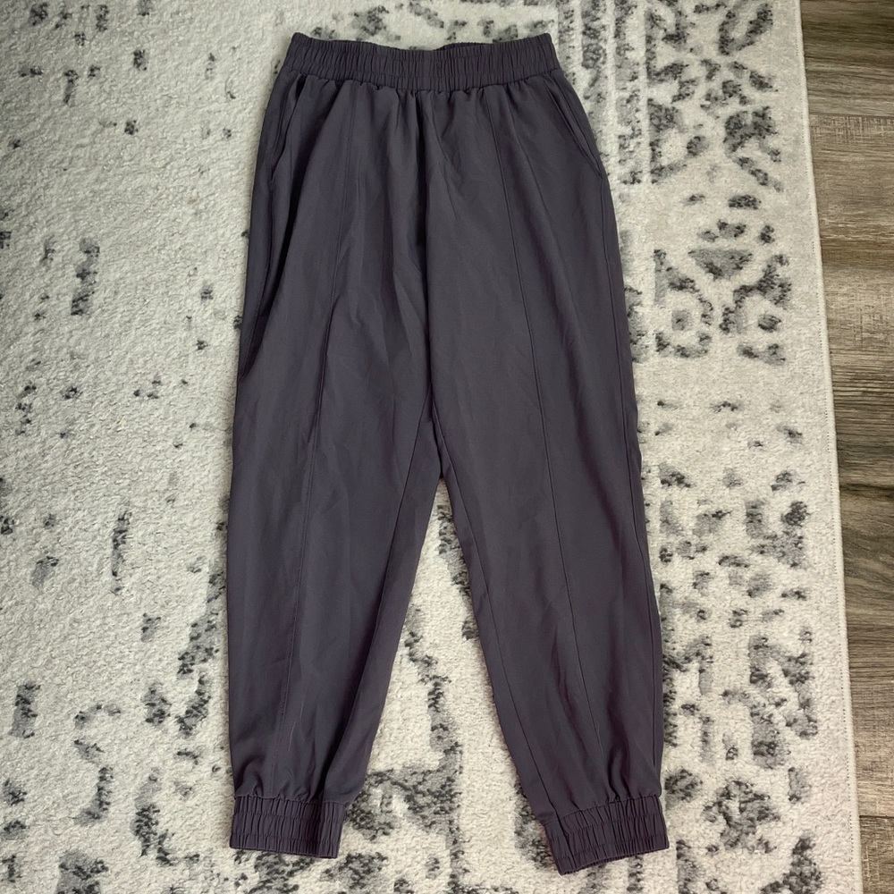 Charcoal Elastic Waist Jogger Pants